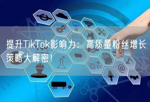 提升TikTok影响力：高质量粉丝增长策略大解密！