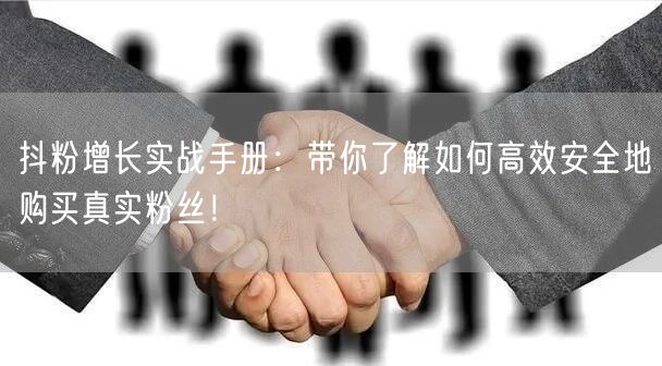 抖粉增长实战手册：带你了解如何高效安全地购买真实粉丝！