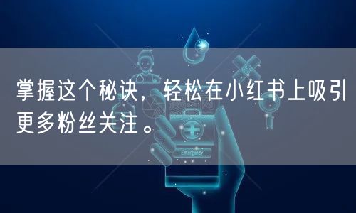 掌握这个秘诀，轻松在小红书上吸引更多粉丝关注。