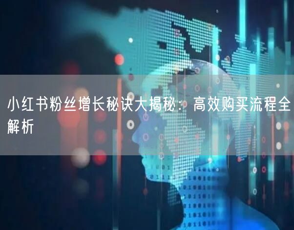 小红书粉丝增长秘诀大揭秘：高效购买流程全解析
