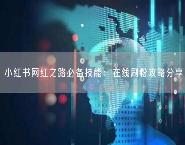 小红书网红之路必备技能：在线刷粉攻略分享