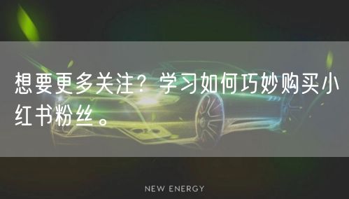 想要更多关注？学习如何巧妙购买小红书粉丝。