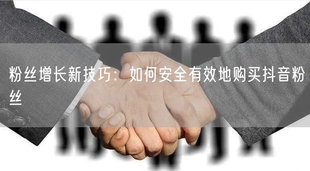 粉丝增长新技巧：如何安全有效地购买抖音粉丝