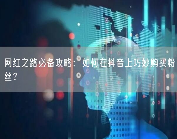 网红之路必备攻略：如何在抖音上巧妙购买粉丝？