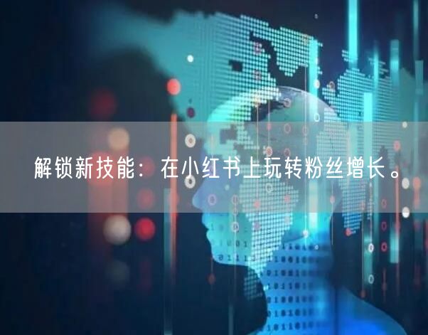 解锁新技能：在小红书上玩转粉丝增长。