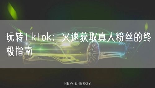 玩转TikTok：火速获取真人粉丝的终极指南