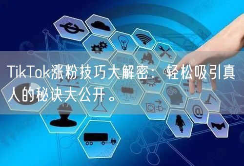 TikTok涨粉技巧大解密：轻松吸引真人的秘诀大公开。